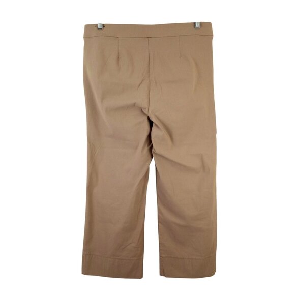 Counterparts Womens L Solid Tan Pull On Stretch Cropped Pants - Picture 3 of 6